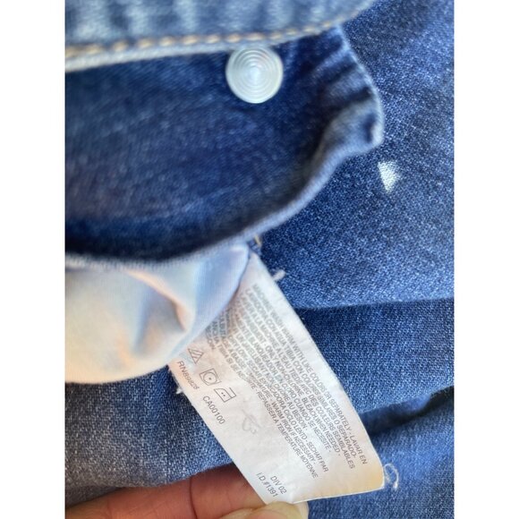 Gloria Vanderbilt Womens Denim Overalls Size L Blue Y2K Wide Leg Comfort Pockets - Picture 11 of 11